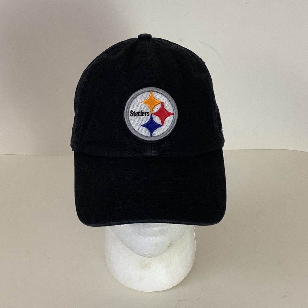 Pittsburgh Steelers Men’s 47 Brand NFL Black Baseball Cap Adjustable Strap Logo